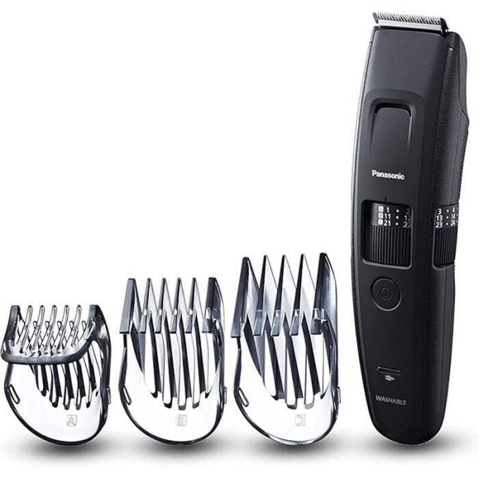 Panasonic ER-GB86 Wet & Dry Electric Beard Trimmer for Men, Rechargeable Mens Grooming Kit, Sharp & Durable Blades, 58 Cutting Lengths From 0.5mm to 30mm, 3 Attachments, Long beards