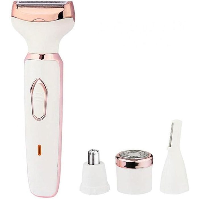 4-in-1 Painless Electric Razor Bikini Trimmer Women Body Hair Removal for Beard Eyebrows