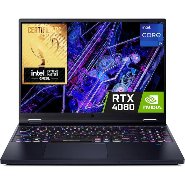 Acer Predator Helios 16 PH16-72 Gaming Laptop - Intel Core i9-14900HX, 16GB, 1TB SSD, NVIDIA GeForce RTX 4080 12, 16" WQXGA 250Hz DCI-P3 100% MiniLED, Windows 11, Black