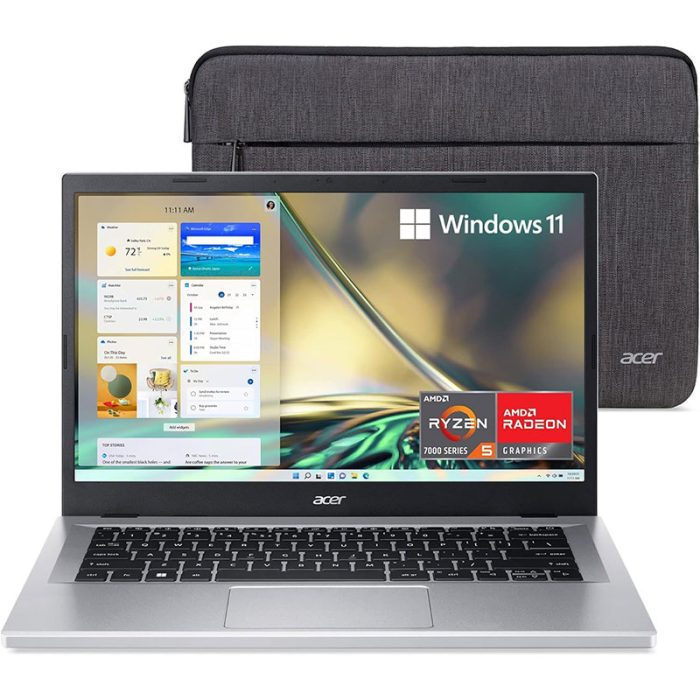 Acer Aspire 3 A314-23P-R3QA Slim Laptop | 14.0" Full HD IPS Display | AMD Ryzen 5 7520U Quad-Core Processor | AMD Radeon Graphics | 8GB LPDDR5 | 512GB NVMe SSD | Wi-Fi 6 | Windows 11 Home