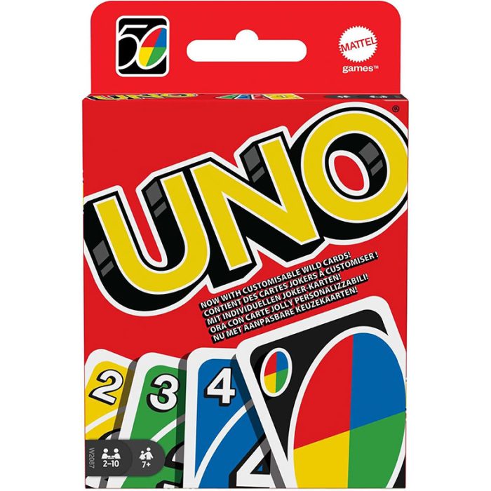 Mattel Games UNO, Classic Card Game for Kids and Adults for Family Game Night, Use as a Travel Game or Engaging Gift for Kids, 2 to 10 Players, Ages 7 and Up, W2087