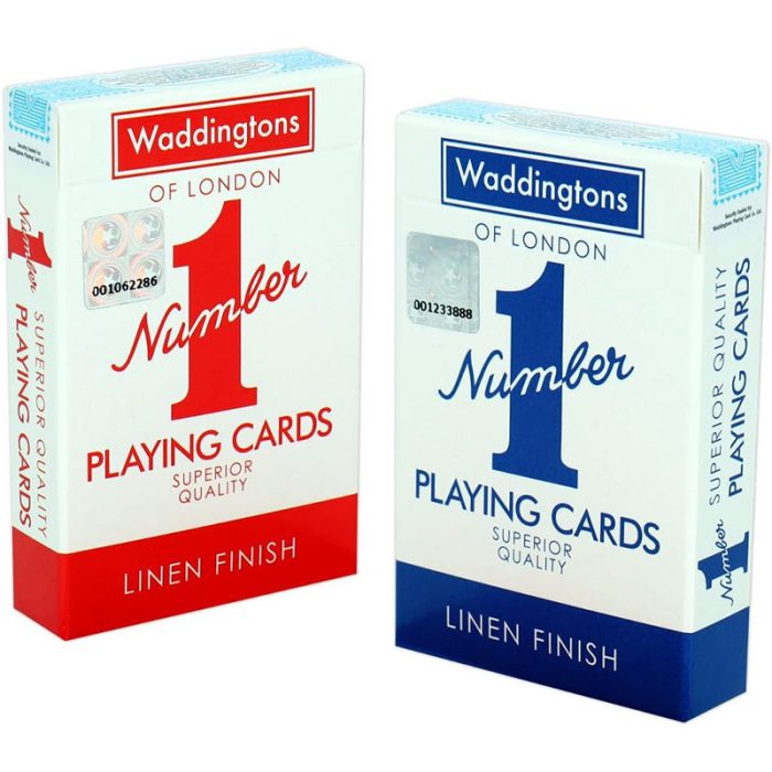 Waddingtons Number 1 Playing Card Game, play with the classic Red and Blue Twin Pack, great travel companion, gift and toy for Boys, Girls and adults.