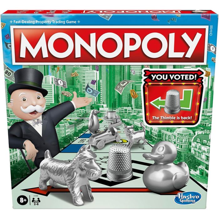 Monopoly Board Game, Family Time Games for Adults and Children, 2 to 6 Players, Strategy Fun for Kids, for Ages 8 and Up