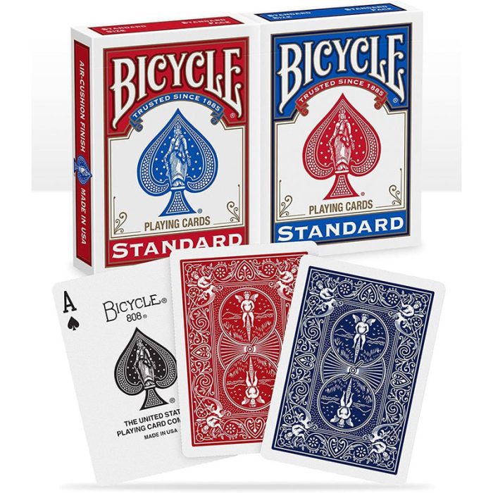 Bicycle® Standard index Playing Cards, 2 Decks, Red & Blue, Air Cushion Finish, Professional, Superb Handling & Durability for 14 years