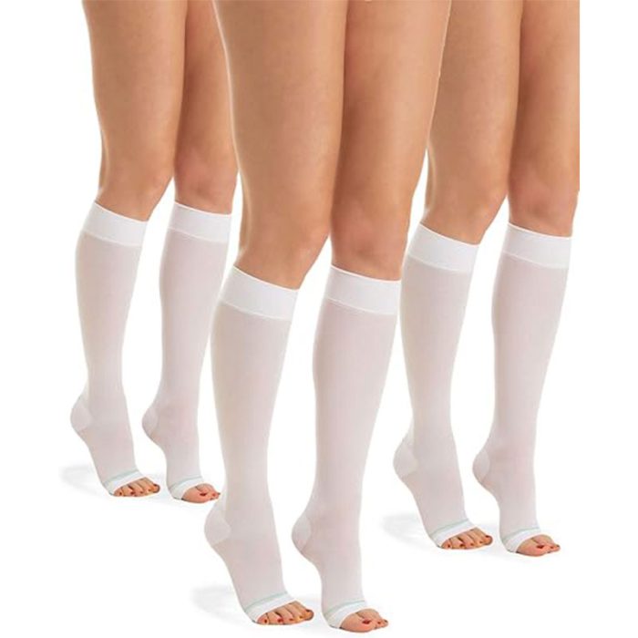 Relaxsan Antiembolism M0350A Open-toe anti-embolism knee high socks - K1-18-23 mmHg