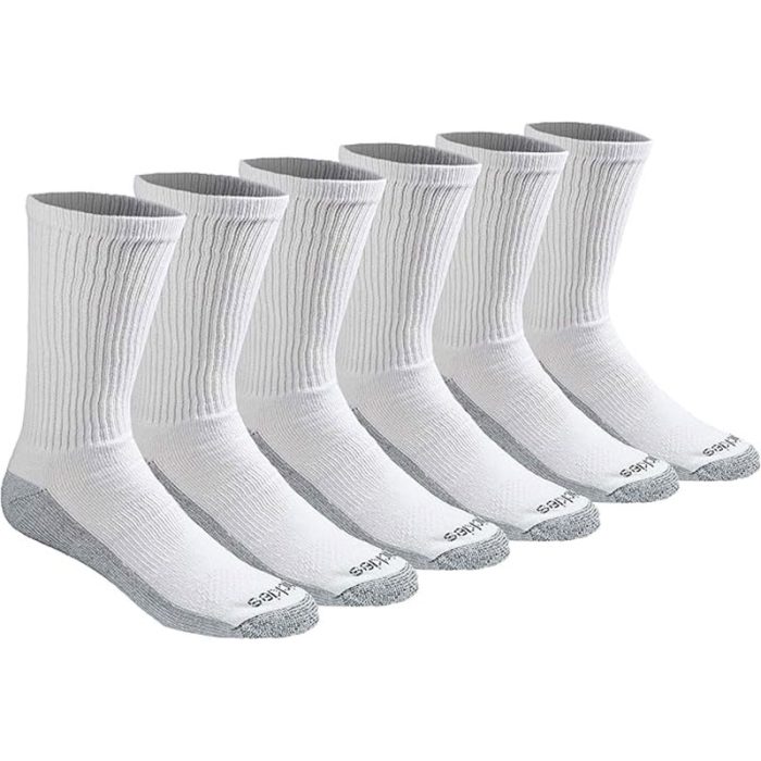 Dickies Men's Multi-Pack Dri-tech Moisture Control Crew Socks (Pack of 12)