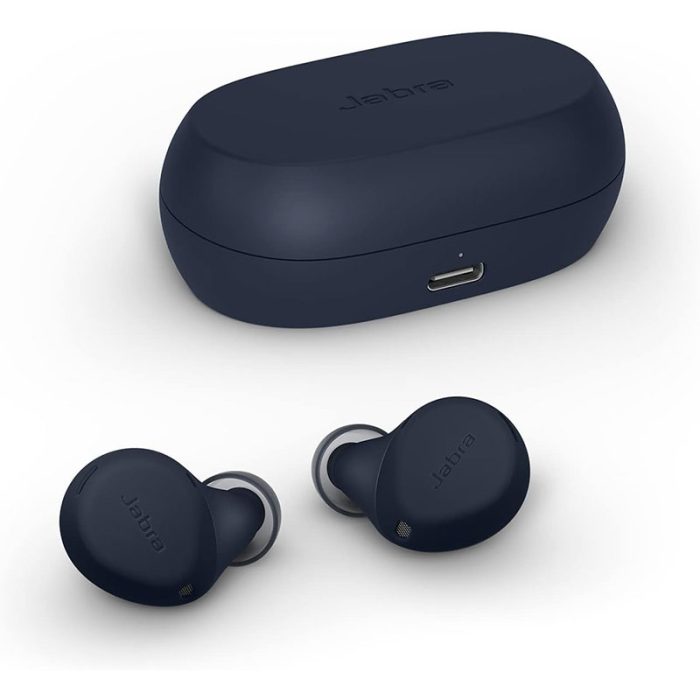 Jabra Elite 7 Active In-Ear Bluetooth Earbuds - True Wireless Sports Ear Buds ShakeGrip for the Ultimate Active Fit, Adjustable Active Noise Cancellation and Alexa Built-In - Navy, One Size