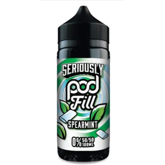 Seriously Pod Fill Doozy Vape Co Vape Juice Disposable 50/50 Eliquid Fruity Shortfill E-Liquid 0MG 100ml Shortfill No Nicotine (Spearmint)