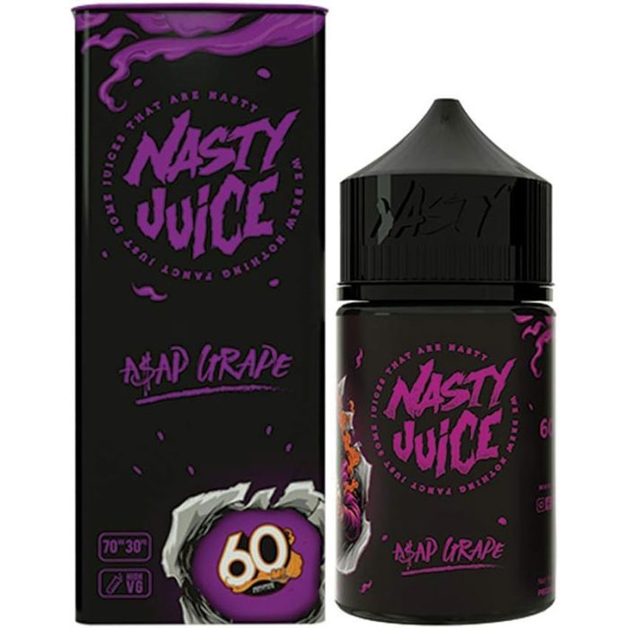 Nasty Juice E liquid Vape Juice Low Mint 70/30 VG/PG 0mg 60ml (ASAP Grape, 60ml)