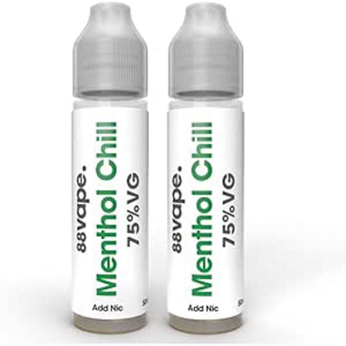 88Vape Menthol Chill Short Fill E-Liquid 50ml x 2 - Nicotine Free