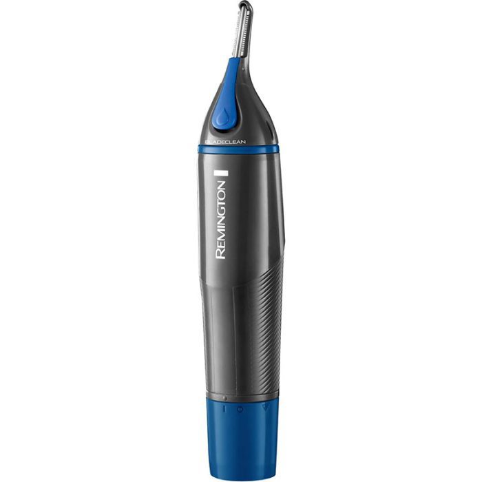 Remington Nose, Ear and Eyebrow Trimmer for Men (Dual Edged Comfort Tip Blade, Rotary Trimmer, 2 Comb Attachments, Showerproof, Battery Operated with Battery Included) NE3850