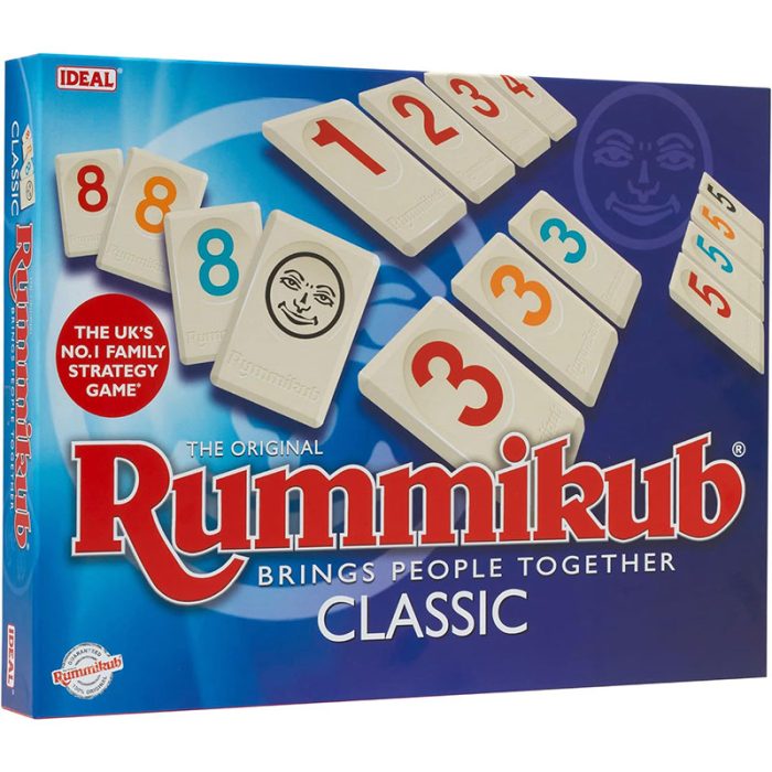 IDEAL | Rummikub Classic game: Brings people together | Family Strategy Games | For 2-4 Players | Ages 7+ , Plastic, Multicolor