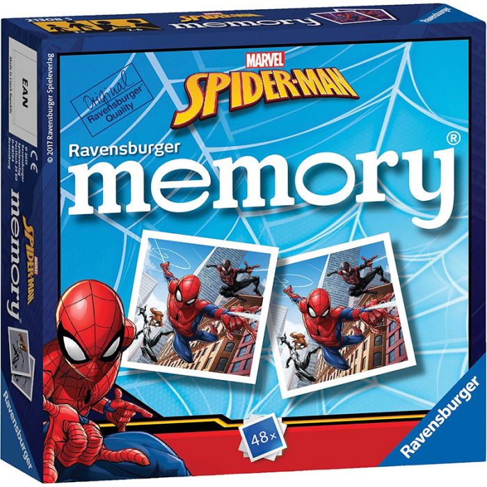 Ravensburger Marvel Spiderman Mini Memory Game - Matching Picture Snap Pairs Game For Kids Age 3 Years and Up