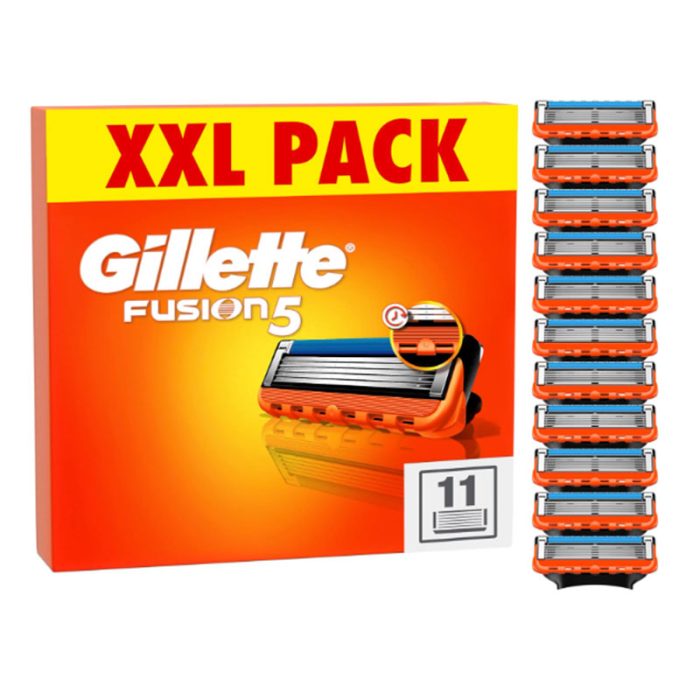 Gillette Fusion5 Razor Blades for Men - 11 Pack with Precision Trimmer & Anti-Friction Blades