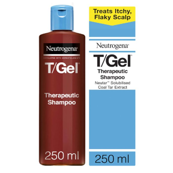 Neutrogena T/Gel Therapeutic Shampoo 250ml - Medicated Anti-Dandruff Shampoo for Flaky, Itchy Scalp