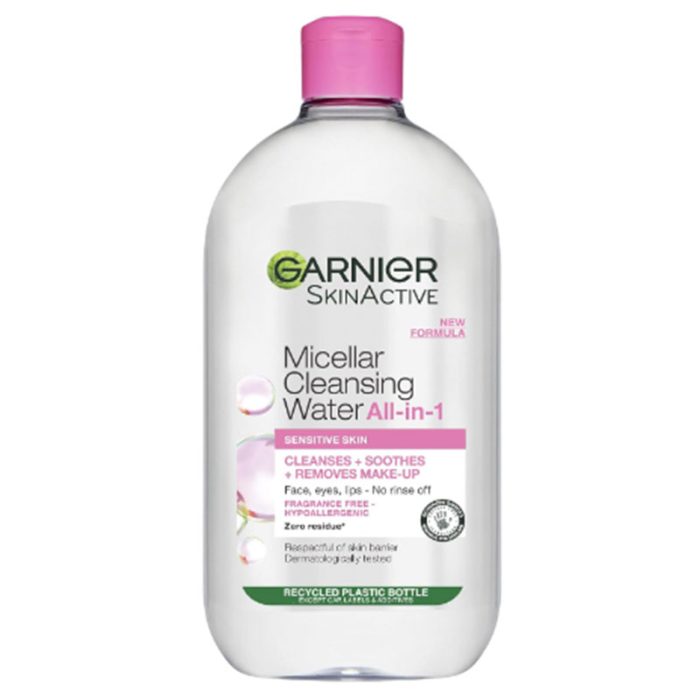 Garnier Micellar Cleansing Water 700ml - Fragrance-Free, Vegan Makeup Remover for All Skin Types