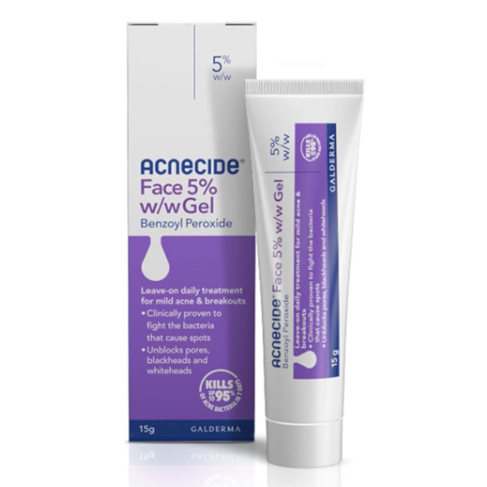 Acnecide Face Gel 5% Benzoyl Peroxide - Spot Treatment 15g