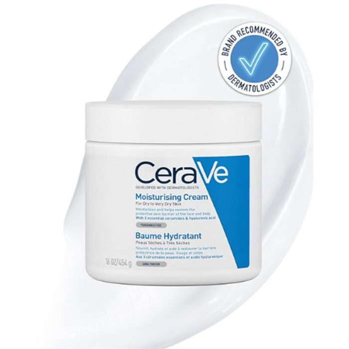 CeraVe Moisturising Cream for Dry to Very Dry Skin 454g - Face & Body Cream with Hyaluronic Acid